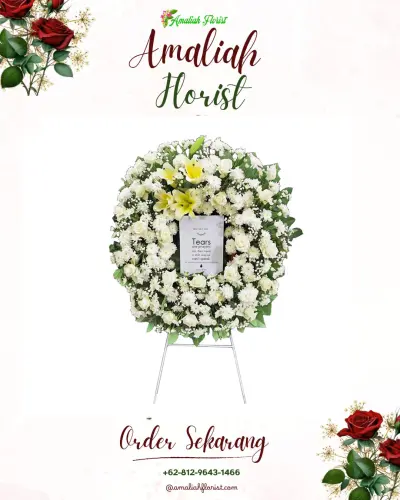 Krans Bunga Duka Cita di Simandraolo